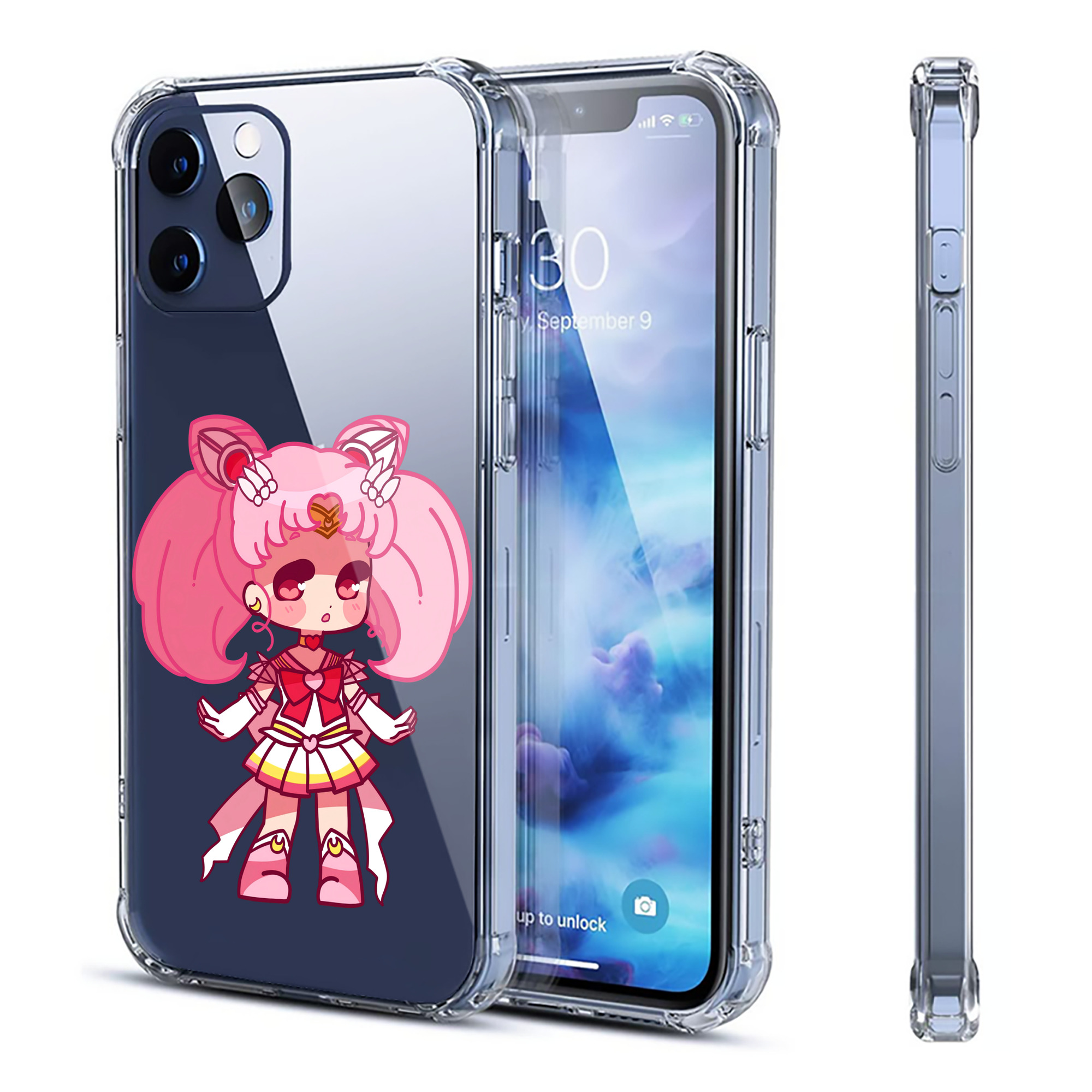 （画像用） 美少女戦士セーラームーン ちびうさ Sailor Moon Chibiusa Tsukino Usagi Small Lady Serenity 【iPhone 12シリーズ対応】透明スマホケース（クリアソフトケース）